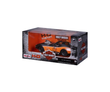 Maisto 1/25 Harley Davidson Custom 1970 Chevy Corvette (Black/Orange)