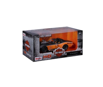 Maisto 1/25 Harley Davidson Custom 1970 Chevy Corvette (Black/Orange)