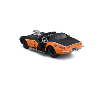 Maisto 1/25 Harley Davidson Custom 1970 Chevy Corvette (Black/Orange)