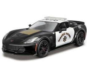 Maisto 1/24 Authority 2015 Chevrolet Corvette Z06 - B&W California Highway Patrol