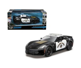 Maisto 1/24 Authority 2015 Chevrolet Corvette Z06 - B&W California Highway Patrol