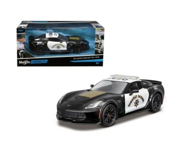 Maisto 1/24 Authority 2015 Chevrolet Corvette Z06 - B&W California Highway Patrol