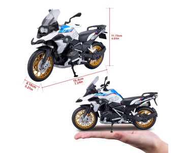 Maisto 1/12 MC SE BMW R1250 GS w/stand - White/Red/Blue