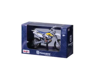 Maisto 1/12 MC SE Husqvarna FE 501 w/stand - Blue/White