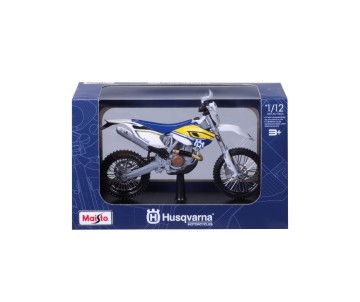 Maisto 1/12 MC SE Husqvarna FE 501 w/stand - Blue/White