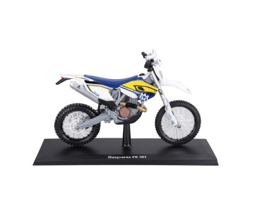 Maisto 1/12 MC SE Husqvarna FE 501 w/stand - Blue/White