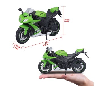 Maisto 1/12 MC SE Kawasaki Ninja ZX-10R w/stand - Green