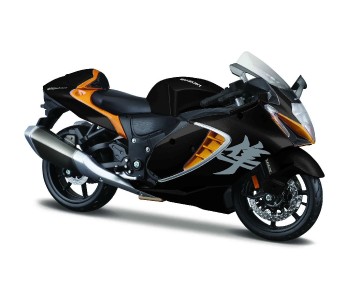 Maisto 1/12 MC SE Suzuki Hayabusa (2022) w/ stand - Black/Orange