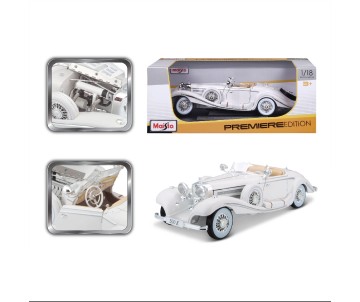 Maisto 1/18 Premiere Edition 1936 M-B 500 K Typ Specialroadster (White)