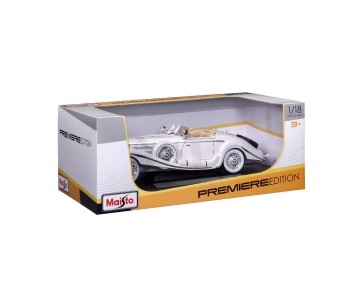 Maisto 1/18 Premiere Edition 1936 M-B 500 K Typ Specialroadster (White)