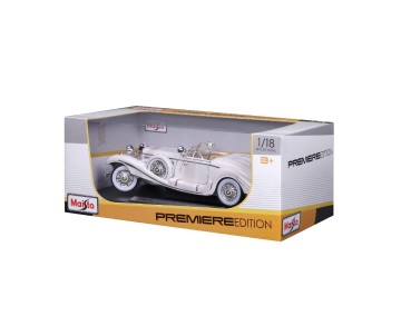 Maisto 1/18 Premiere Edition 1936 M-B 500 K Typ Specialroadster (White)