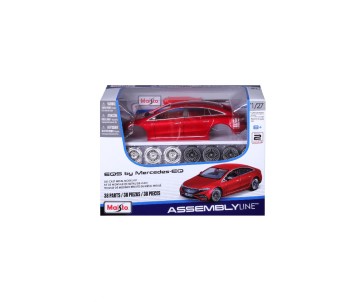 Maisto 1/24 Assembly Line 2022 Mercedes-EQ EQS (Met Red)