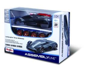 Maisto 1/24 Assembly Line Lamborghini Terzo Millenio (Metallic Grey)
