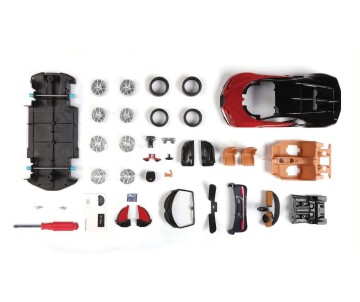 Maisto 1/24 Assembly Line Bugatti Chiron (Blue/Black)