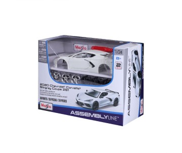 Maisto 1/24 Assembly Line 2020 Chevrolet Corvette Stingray Coupe (White)