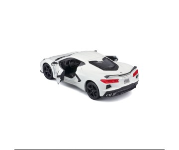 Maisto 1/24 Assembly Line 2020 Chevrolet Corvette Stingray Coupe (White)