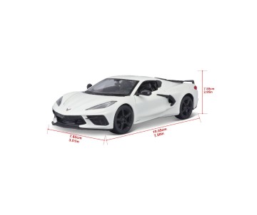 Maisto 1/24 Assembly Line 2020 Chevrolet Corvette Stingray Coupe (White)