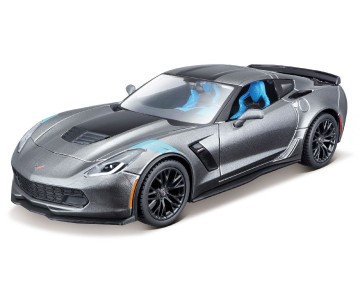 Maisto 1/24 Assembly Line 2017 Chevrolet Corvette Grand Sport (Metallic Grey)