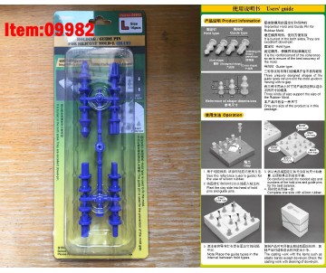 Master Tools Holding / Guide pin for silicone mould-L (Blue)