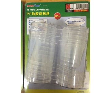 Master Tools PP Paint Cup with Lid - Medium - 42cc X 10pcs