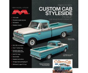 Moebius 1965 Ford Custom Cab Styleside Pickup 1/25 Model Kit (Level 3)