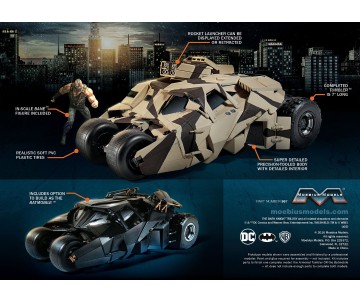 Moebius Dark Knight Armored Tumbler with Bane 1/25 Model Kit