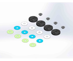 MIP Bypass1 Pistons, 6-Hole Set, 16mm, Mugen 1/8th