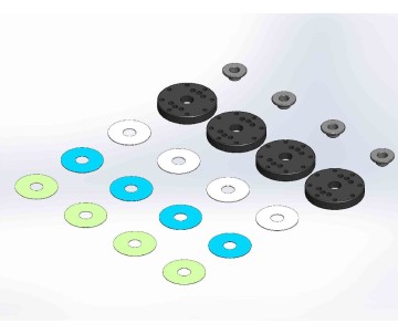 MIP Bypass1 Pistons, 8-Hole Set, 16mm, Mugen 1/8th 