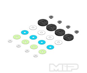 MIP Bypass1 Pistons, 8-Hole Set, 16mm, Team Associated 1/8th