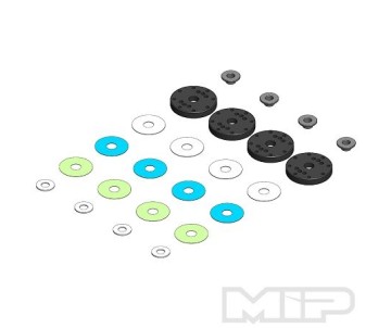 MIP Bypass1 Pistons, 8-Hole Set, 16mm, Team Associated 1/8th