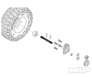 MIP 4mm HD Axle, Capra 1/18th (4)