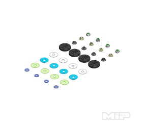 MIP Bypass1 Hi-Flow Pistons, 6-Hole x 1.3mm, 1/8th Scale