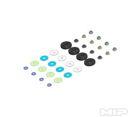MIP Bypass1 Hi-Flow Pistons, 8-Hole x 1.2mm, 1/8th Scale
