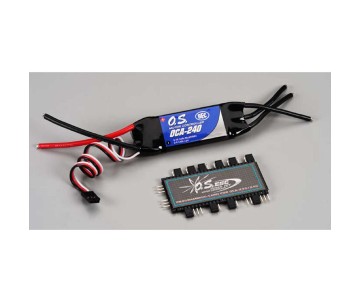 OS Engines 52020041 OCA-240 40A 25V ESC w/ OCP-2 Prog Card