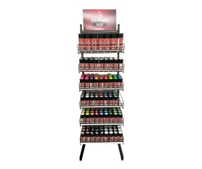 On Point Paint Rack Fully Stocked with 282 Cans of On Point Paint for Polycarbonate