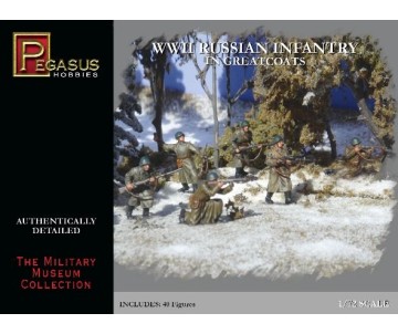 Pegasus Hobbies 1/72 WWII Russian Infantry in Greatcoats