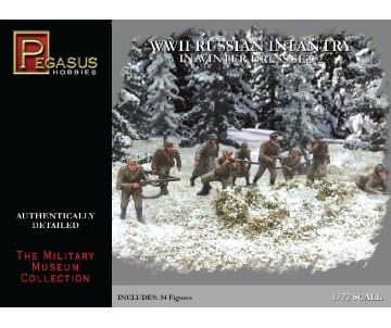 Pegasus Hobbies 1/72 WWII Russian Infantry in Winter Dress set 2