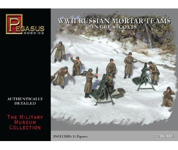 Pegasus Hobbies 1/72 WWII Russian Mortar Teams in Greatcoats