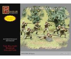 Pegasus Hobbies 1/72 WWII Russian Infantry Combo (PE Plastic) Pegasus Hobbies 1/72 WWII Russian Infantry Combo (PE Plastic)