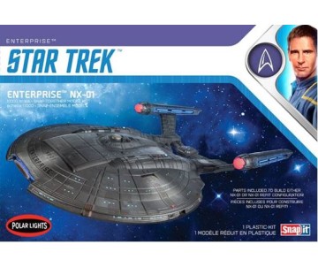 Polar Lights Star Trek NX-01 Enterprise (Snap) 2T 1/1000 Model Kit (Level 2)