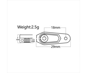 Power HD Aluminum Clamping Servo Horn, 25T, 18mm, 2.5g