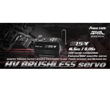 Power HD Storm S15-Y Low Profile HV Brushless Digital Servo w/Titanium Gears 16.5KG 0.05sec@8.4V specific for Yokomo
