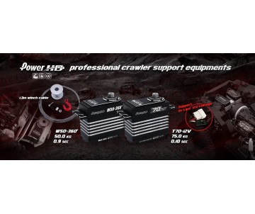 Power HD Winch Servo - HV Coreless - 50.0KG 0.9sec/360 degrees