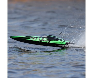 Pro Boat Impulse 32, Deep-V, Brushless, Smart RTR - Black/Green