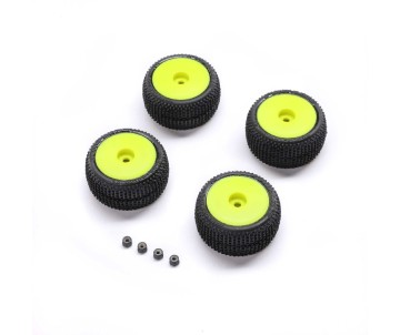 Pro-Line Blockade Tire, Pro-Line OE, Wheel, Yellow, Mounted: Micro-T