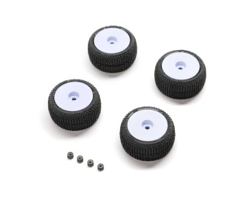 Pro-Line Blockade Tire, Pro-Line OE, Wheel, White, Mounted: Micro-T