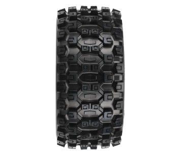 Pro-Line Badlands MX43 Pro-Loc All Terrain Tires (2) Mounted on Impulse Pro-Loc Black Wheels with Stone Gray Rings for X-MAXX Front or Rear