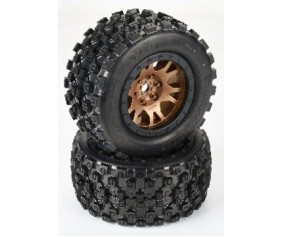 Pro-Line Limited Edition Badlands MX43 Pro-Loc F/R Mounted 24mm Bronze/Black Impulse (2) for X-Maxx 