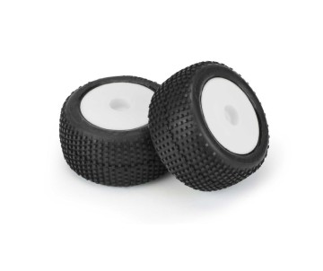Pro-Line Hole Shot Off-Road Mini-T 2.0 Tires Mounted on White Wheels (2) for Mini-T 2.0 Front or Rear