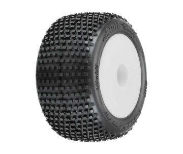 Pro-Line Hole Shot Off-Road Mini-T 2.0 Tires Mounted on White Wheels (2) for Mini-T 2.0 Front or Rear